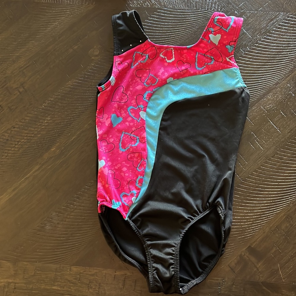 Freestyle by Danskin. Child's Small leotard. Black, pink and blue.